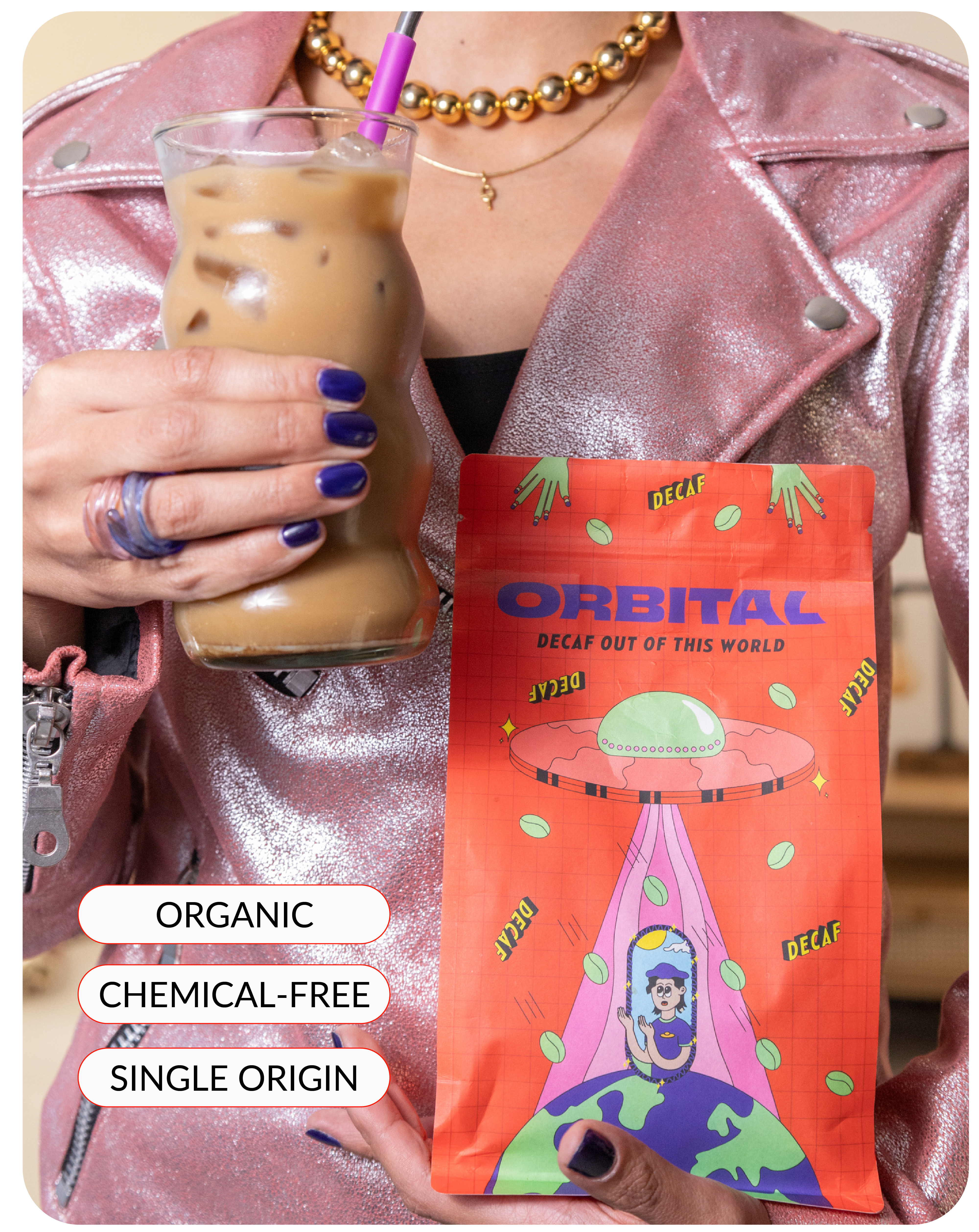 Peachy Galaxy | Organic Ethiopian Swiss Water Decaf Coffee Beans
