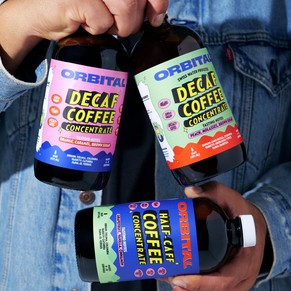 Decaf Coffee Concentrate. Ready to mix.