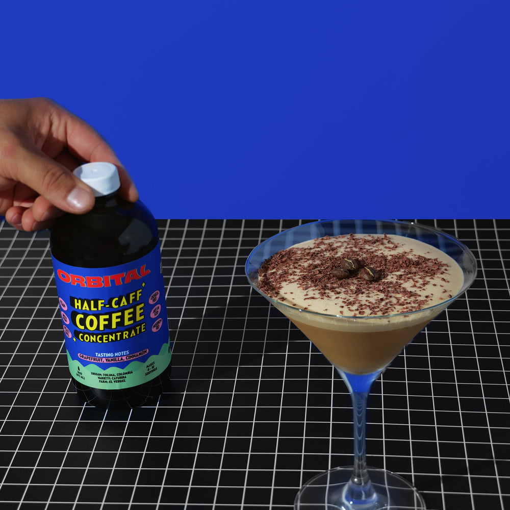 Half-Caff Coffee Cold Brew Concentrate for Decaf Coffee Martinis
